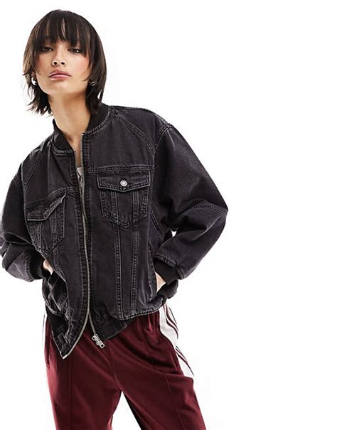 Prada Giacca Bomber In Denim Imbottita In Brown 